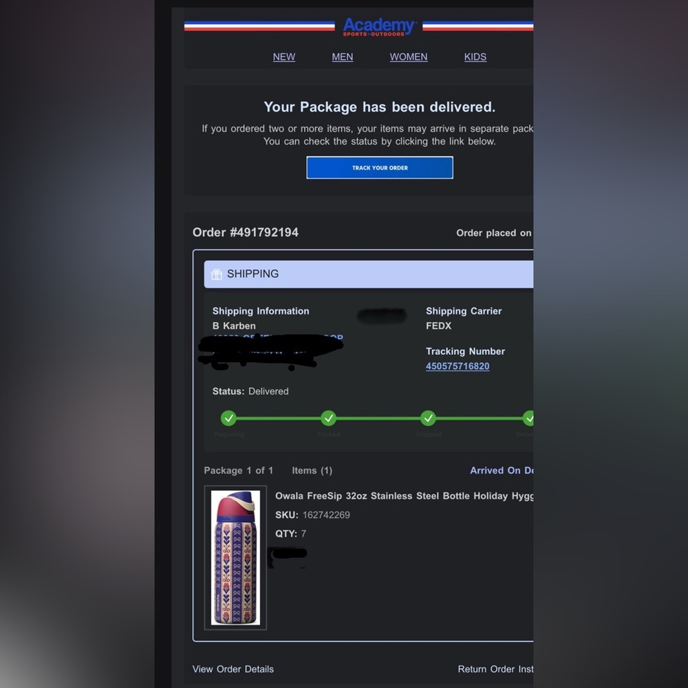 Owala FreeSip 32oz Hygge Holiday Collection Insulated Bottle NWT- AUTHENTIC - Picture 7 of 7